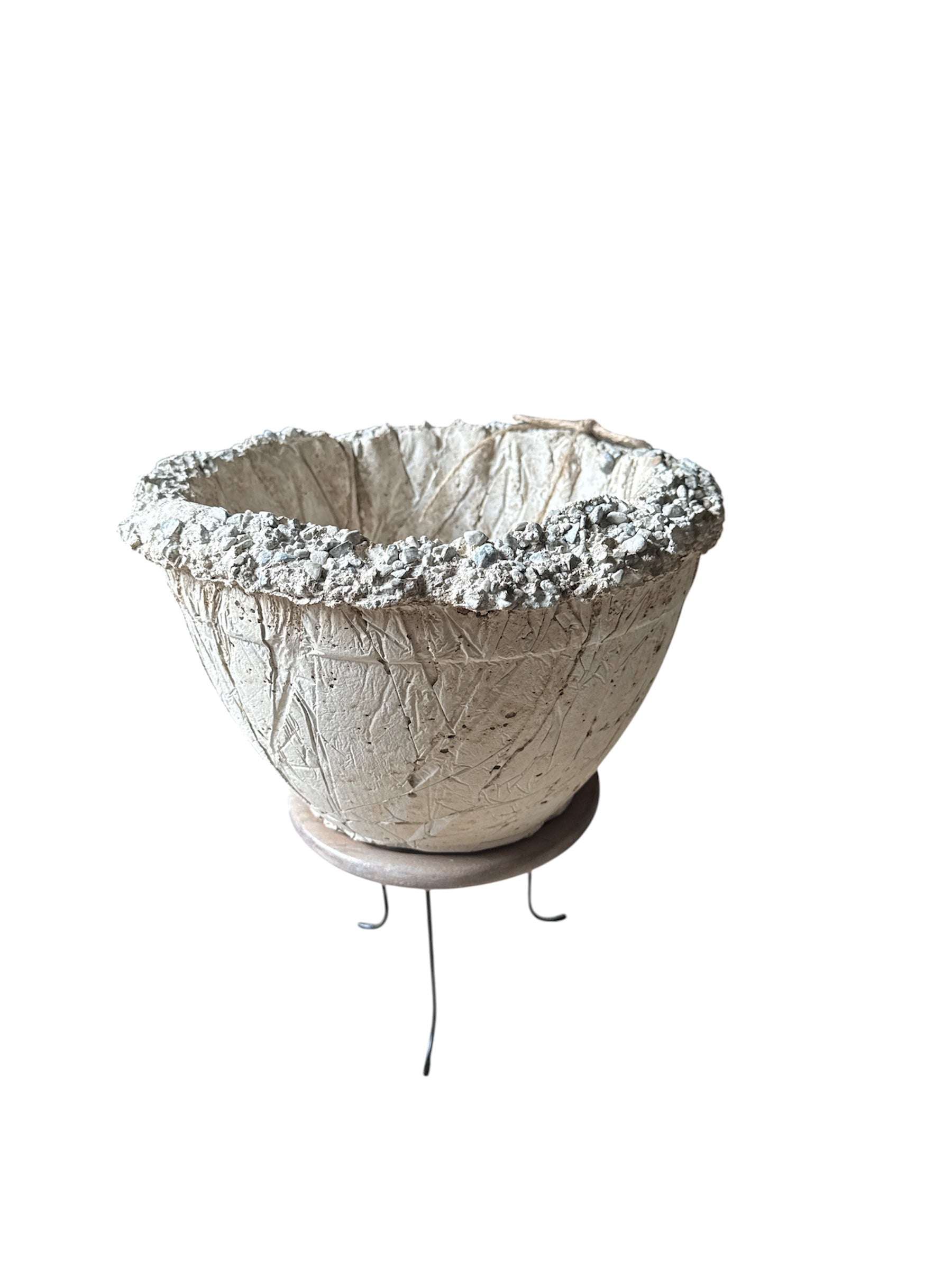 THE CRAG COLLECTION - Petrified Weave | Hand-Etched Hypertufa Stone Planter