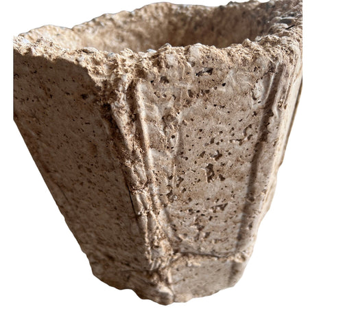 Large Octagon Hypertufa Planter - Handmade Stone Flowerpot . N22002.