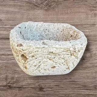 4.5-inch Square Hypertufa Succulent Pot - Natural Stone Planter . N22012.