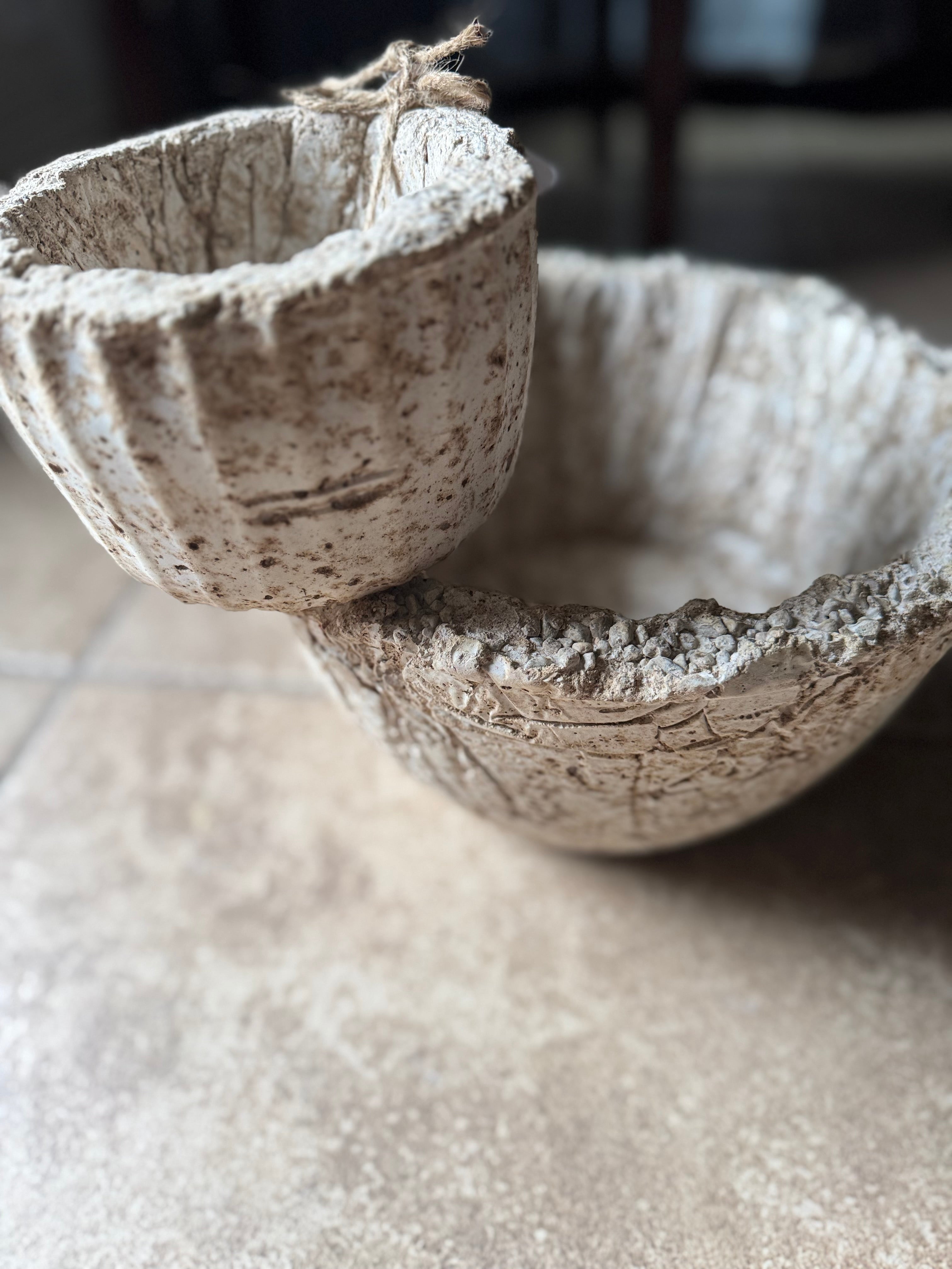 THE CRAG COLLECTION - Petrified Weave | Hand-Etched Hypertufa Stone Planter