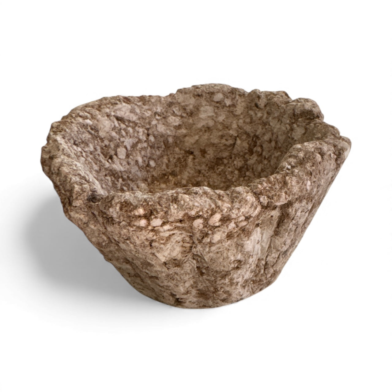 Mini Hypertufa Pots - Small Hand-Poured Rustic Stone Planters-N22020