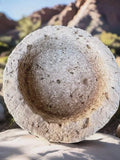 Small Round Succulent Pot - Breathable Hypertufa Stone Planter-N22021